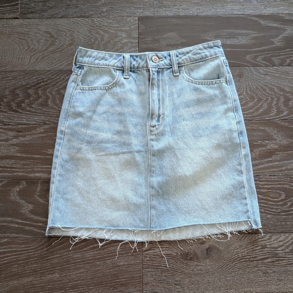NWT Hollister Ultra High Rise Denim Jean Mini Skirt Size 1